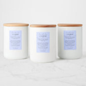 Chocolate Chip Cookie Eenvoudige lila Voedselcontainer Etiket (Flessen)