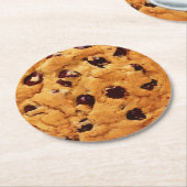 Chocolate Chip Cookie Funny Ronde Kartonnen Onderzetter (Gebogen)