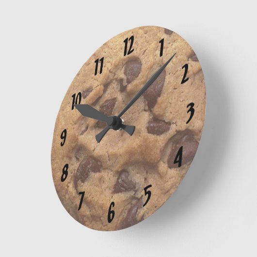 Chocolate Chip Cookie Genummerde wandklok (Hoek)