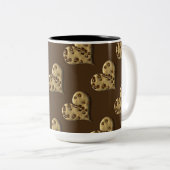 Chocolate Chip Cookie Hearts Pattern Coffee Mok (Voorkant rechts)