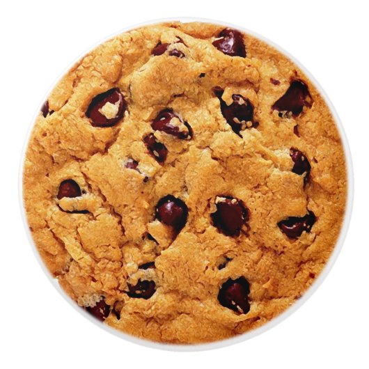 Chocolate Chip Cookie Keramische Knop (Voorkant)
