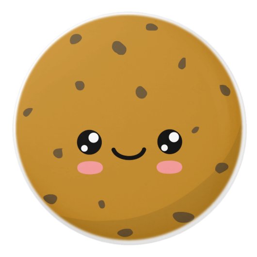 Chocolate Chip Cookie Keramische Knop (Voorkant)