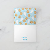 Chocolate Chip Cookie Kids 1e verjaardagsfeestje B Kaart (Binnen)