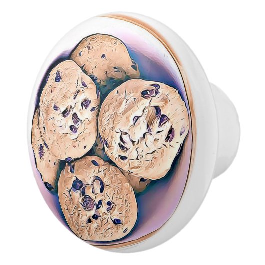 Chocolate Chip Cookie Kitchen Cabinet Knob Keramische Knop (Rechts)