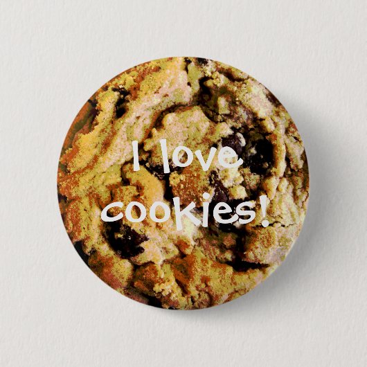 Chocolate Chip Cookie-knop Flair Ronde Button 5,7 Cm (Voorkant)
