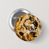 Chocolate Chip Cookie-knop Flair Ronde Button 5,7 Cm (Voorkant /achterkant)