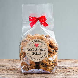 Chocolate Chip Cookie Kraft gemaakt van de liefde Ronde Sticker