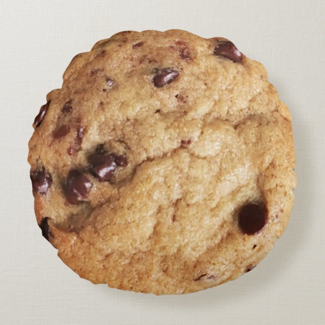 Chocolate Chip Cookie Lover Rond Kussen (Voorkant)