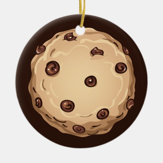 Chocolate Chip Cookie Ornaments | Keramische Sjabl Keramisch Ornament (Voorkant)