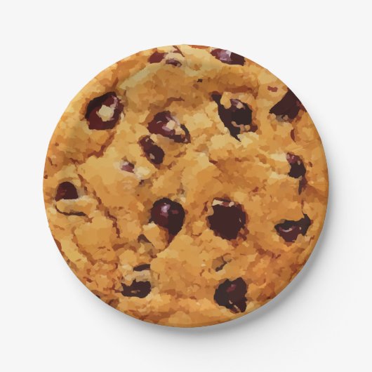 Chocolate Chip Cookie Papieren Bordje (Voorkant)