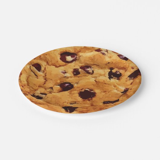 Chocolate Chip Cookie Papieren Bordje (Gekanteld)