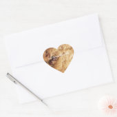 Chocolate Chip Cookie Persoonlijke tekst Hart Sticker (Envelop)