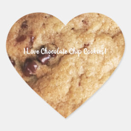 Chocolate Chip Cookie Persoonlijke tekst Hart Sticker