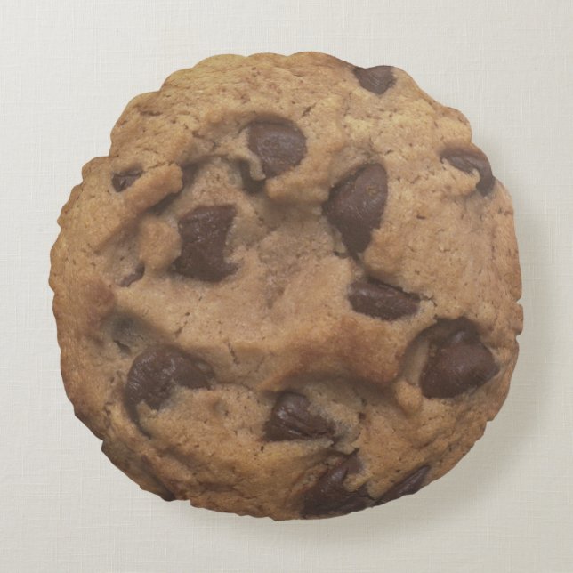 Chocolate Chip Cookie Pillow Rond Kussen (Voorkant)