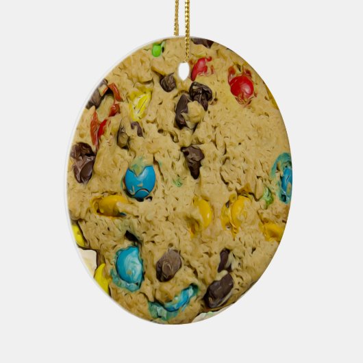 Chocolate Chip Cookie Realistisch kerstmis Keramisch Ornament (Rechts)