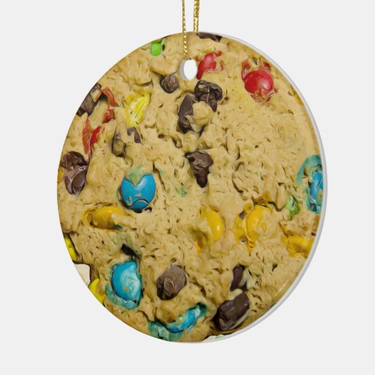 Chocolate Chip Cookie Realistisch kerstmis Keramisch Ornament (Links)