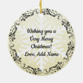 Chocolate Chip Cookie Realistisch kerstmis Keramisch Ornament (Achterkant)