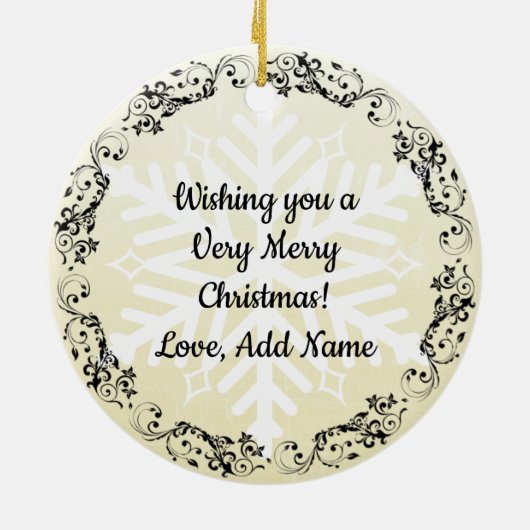 Chocolate Chip Cookie Realistisch kerstmis Keramisch Ornament (Achterkant)