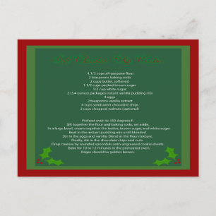 Chocolate Chip Cookie Recipe Briefkaart