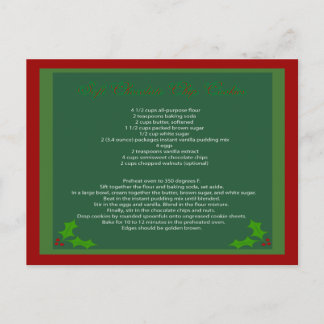 Chocolate Chip Cookie Recipe Briefkaart