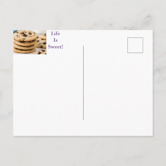 Chocolate Chip Cookie Recipe Postcard Briefkaart (Achterkant)