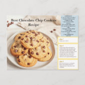 Chocolate Chip Cookie Recipe Postcard Briefkaart (Voorkant)
