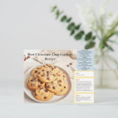 Chocolate Chip Cookie Recipe Postcard Briefkaart (Staand voorkant)