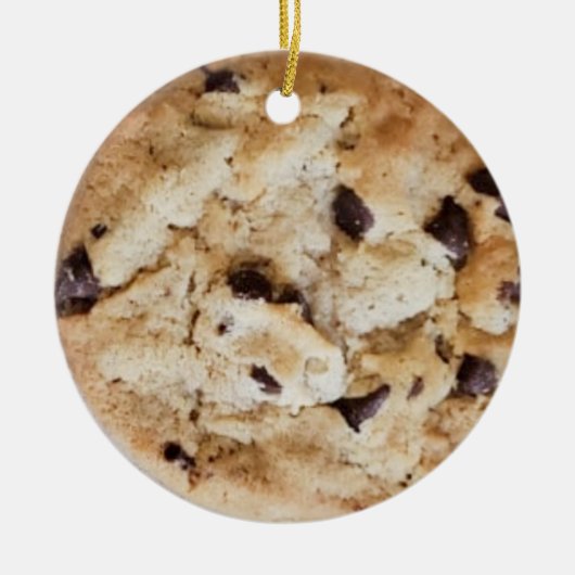 Chocolate Chip Cookie Romantic Kerstmis Keramisch Ornament (Voorkant)