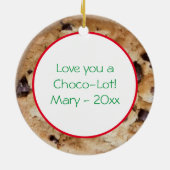 Chocolate Chip Cookie Romantic Kerstmis Keramisch Ornament (Achterkant)