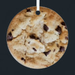 Chocolate Chip Cookie Romantic Kerstmis Metalen Ornament<br><div class="desc">Cute chocolade chip koekje pun. Pas de rug met uw eigen aangepast bericht aan.</div>