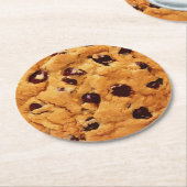 Chocolate Chip Cookie Ronde Kartonnen Onderzetter (Gebogen)