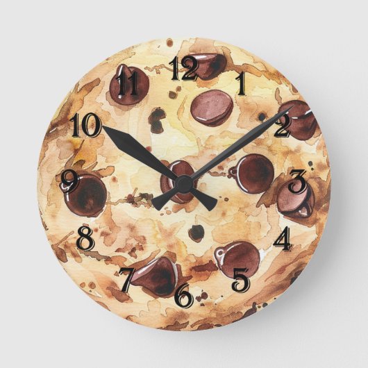 Chocolate Chip Cookie Ronde Klok (Voorkant)
