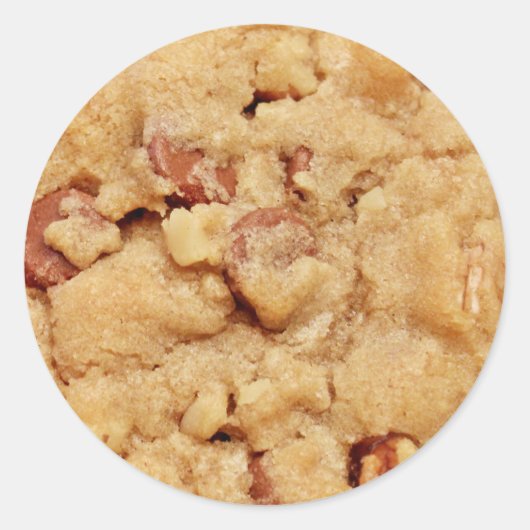 Chocolate Chip Cookie Ronde Sticker (Voorkant)