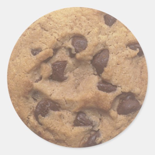 Chocolate Chip Cookie Ronde Sticker (Voorkant)