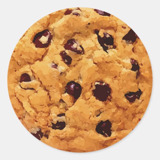 Chocolate Chip Cookie Ronde Sticker (Voorkant)