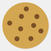 Chocolate Chip Cookie Ronde Sticker (Voorkant)