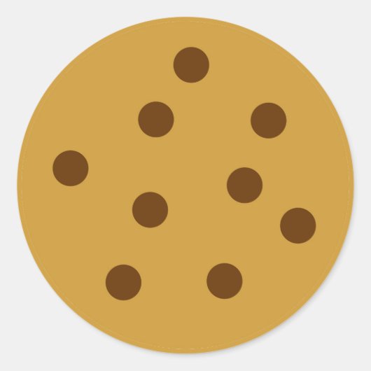 Chocolate Chip Cookie Ronde Sticker (Voorkant)
