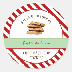 Chocolate Chip Cookie Vakantie Bakkers Ronde Sticker