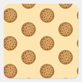 Chocolate Chip Cookie Vierkante Sticker