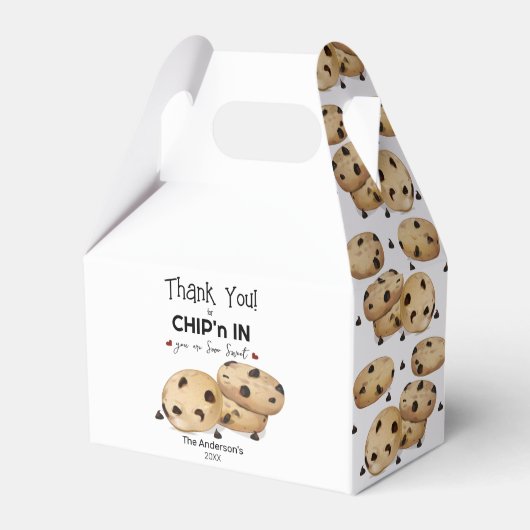 Chocolate Chip Cookies Bedankt Bakgeschenk Bedankdoosjes (Voorkant Zijde)