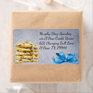 Chocolate Chip Cookies & Blue Ribbon Verzending Etiket