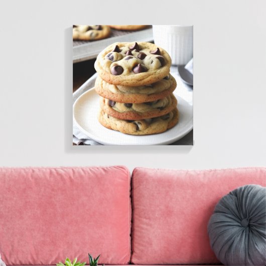 Chocolate Chip Cookies Canvas Afdruk (Insitu (Woonkamer))