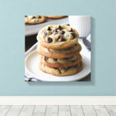 Chocolate Chip Cookies Canvas Afdruk (Insitu (Houten vloer))