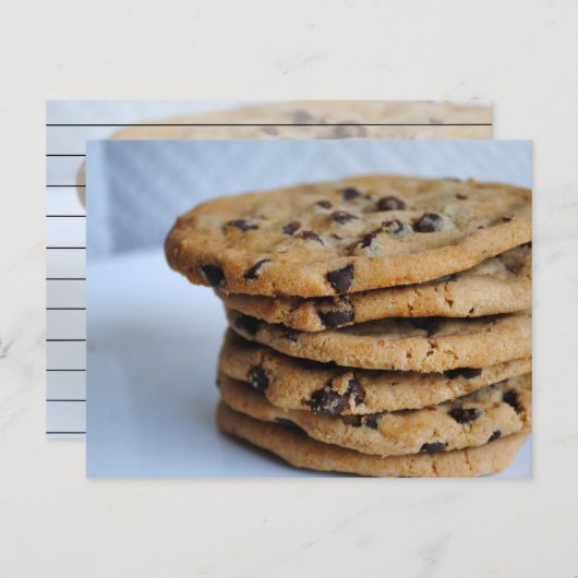 Chocolate Chip Cookies Card Briefkaart (Voorkant / Achterkant)
