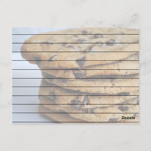Chocolate Chip Cookies Card Briefkaart (Achterkant)