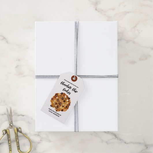 Chocolate Chip Cookies Home Bked Cadeaulabel (Met Touw)