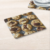 Chocolate Chip Cookies Kartonnen Onderzetters (Schuin)