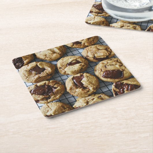 Chocolate Chip Cookies Kartonnen Onderzetters (Schuin)