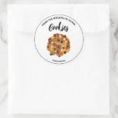 Chocolate Chip Cookies met een liefdessticker Ronde Sticker (Tas)
