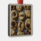 Chocolate Chip Cookies Metalen Ornament (Rechts)